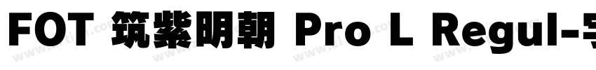 FOT 筑紫明朝 Pro L Regul字体转换
